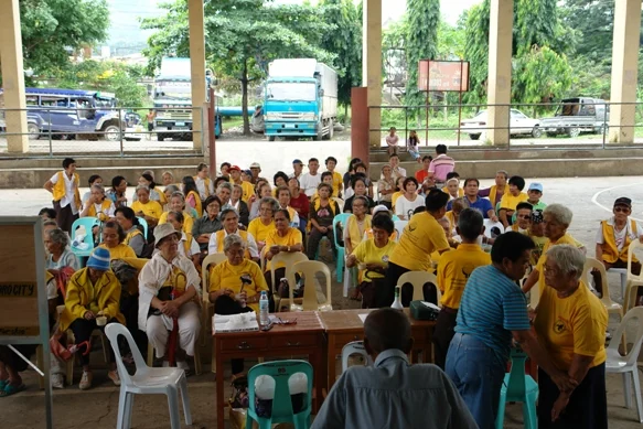CBCFI community gathering and food distribution